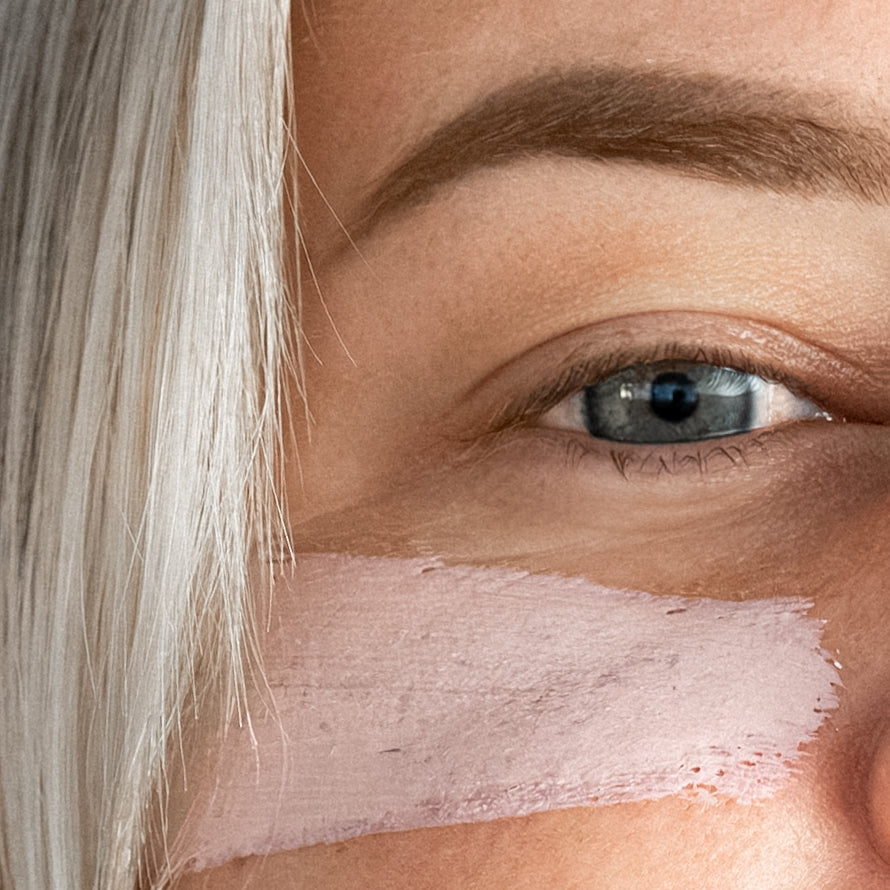 pink face mask