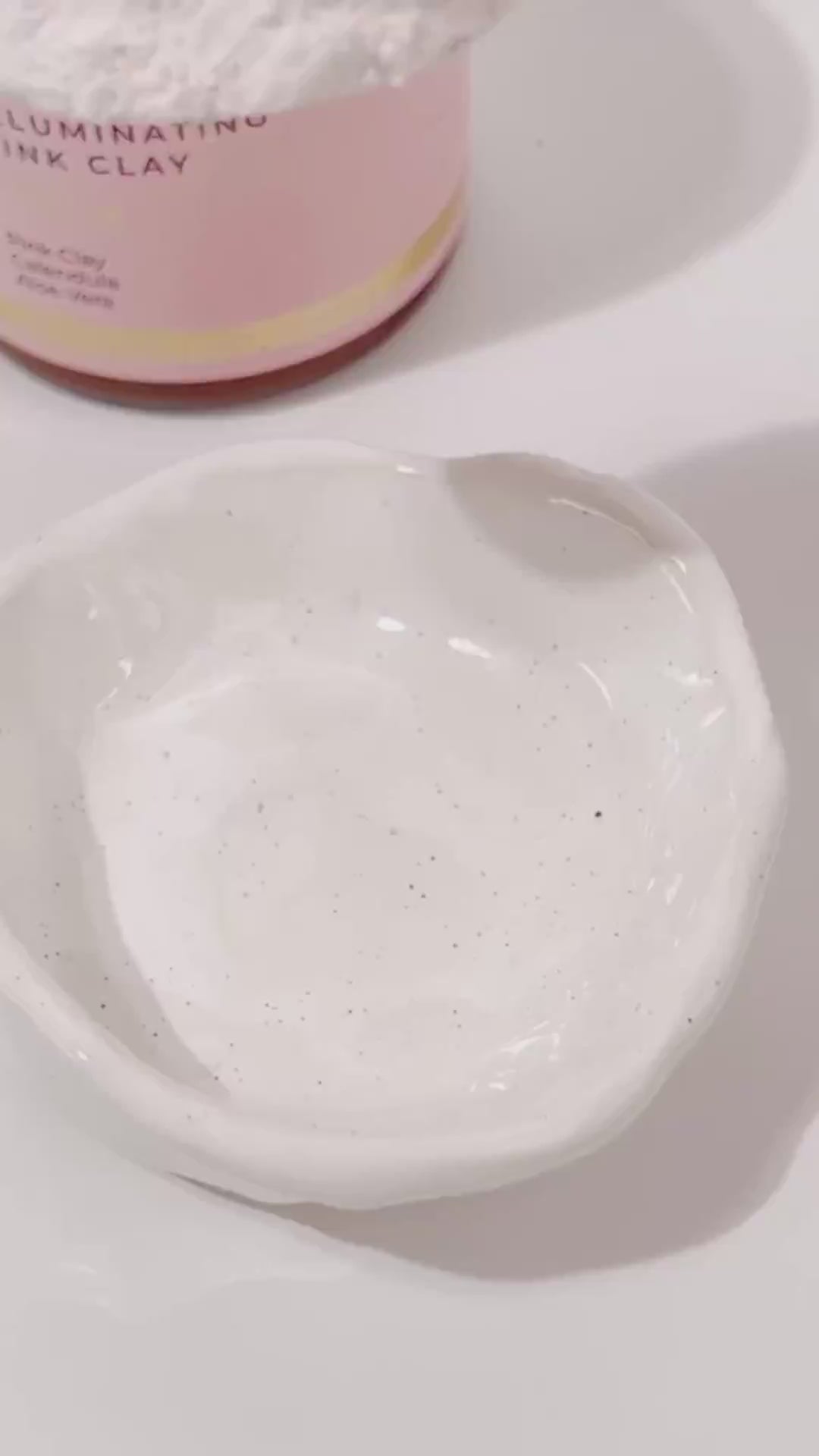 pink clay face mask
