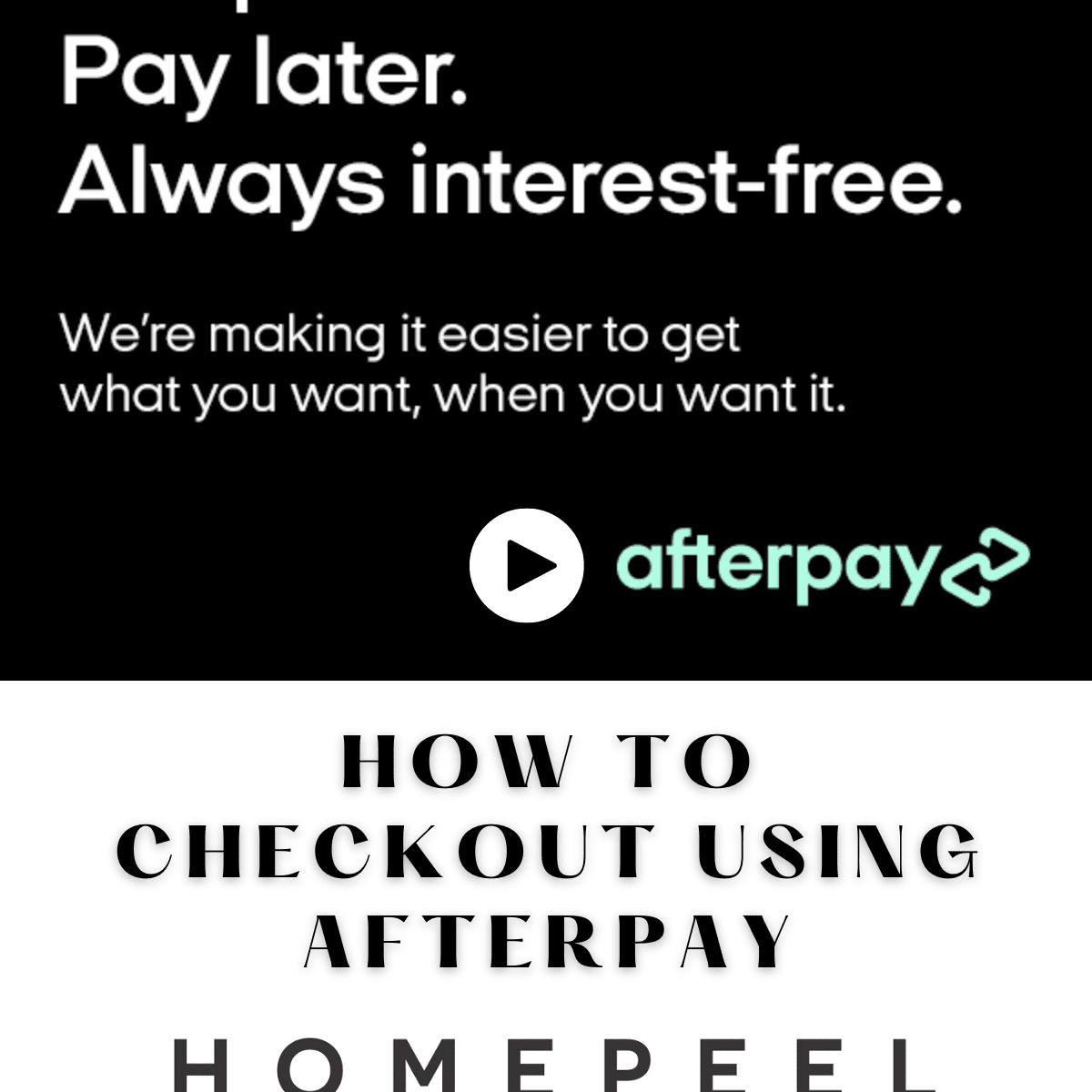 How to Checkout Using Afterpay